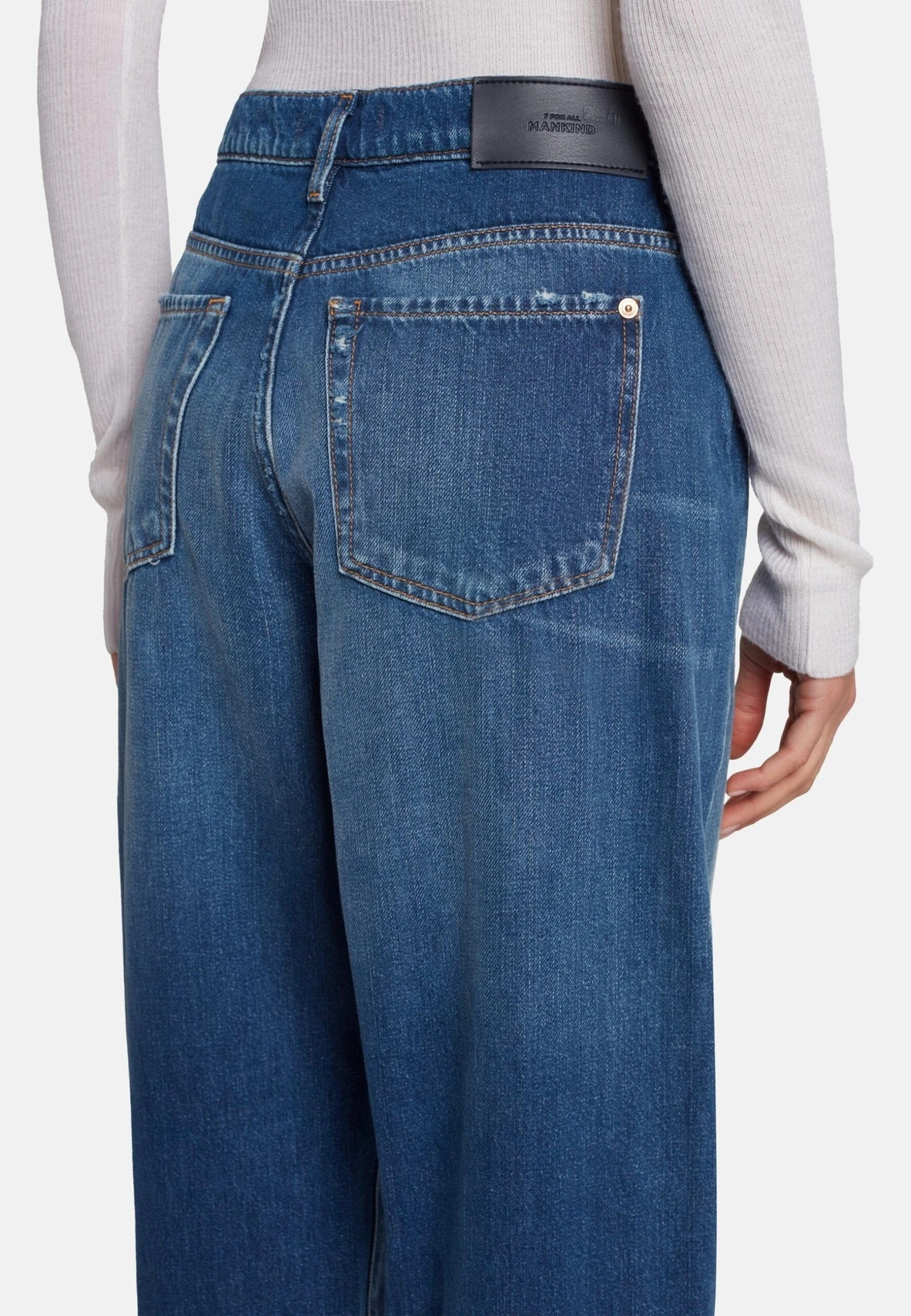 7 For All Mankind Tess Jeans A ZampaDark Blue Donna Jeans 7F121N110-K11 7 7 For All Mankind Tess Jeans A ZampaDark Blue Donna Jeans 7F121N110-K11 - immagine 5