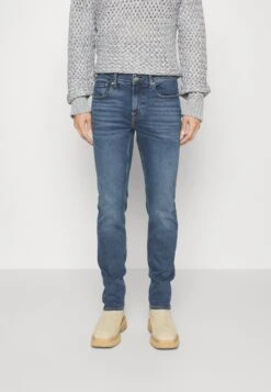 7 For All Mankind Slimmy Stretch Tek TwisterJeans Slim FitMid Blue Denim Uomo Jeans 7F122G0FK-K11