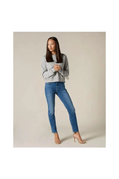 7 For All Mankind Skinny Jeans Entspannte Röhrenjeans Schlanke Illusion Posiert Blue 6 7 For All Mankind Skinny Jeans Entspannte Röhrenjeans Schlanke Illusion Posiert Blue - immagine 4