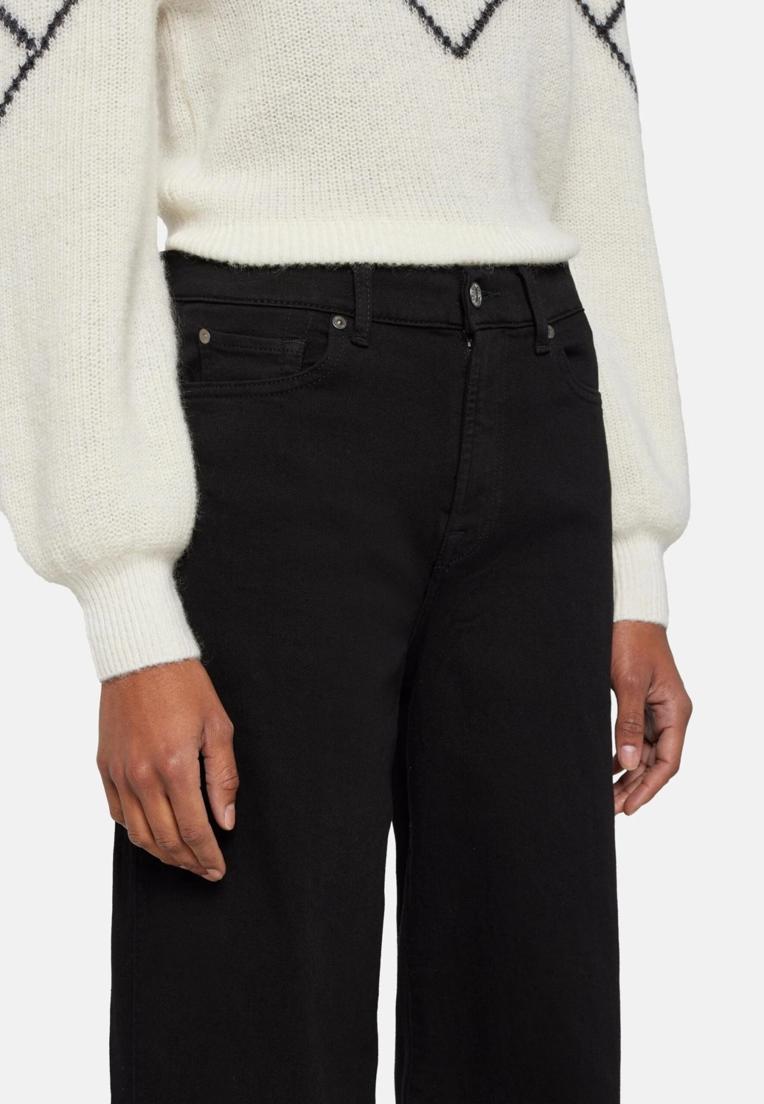 7 For All Mankind LottaJeans A ZampaBlack Donna Jeans 7F121N129-Q11 6 7 For All Mankind LottaJeans A ZampaBlack Donna Jeans 7F121N129-Q11 - immagine 4