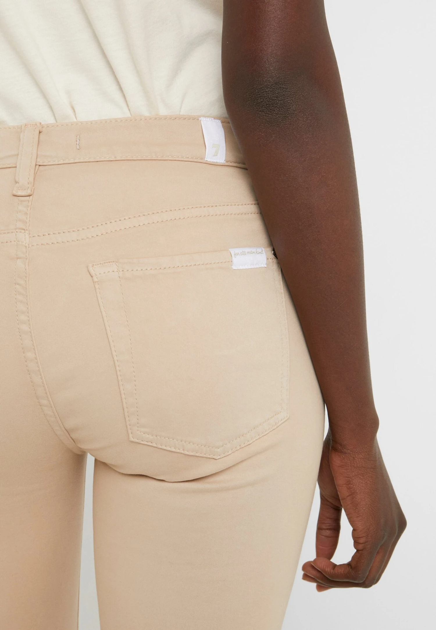 7 For All Mankind Crop - Jeans Skinny Fit - Sandcastle 8 7 For All Mankind Crop - Jeans Skinny Fit - Sandcastle - immagine 6