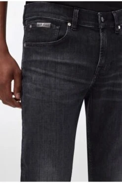 7 For All Mankind Skinny Jeans Edizione Speciale Affusolata Stretch Tek Non Toccato Nero Gray -Vendite 7 For All Mankind 499f6edd34730f5c318deca261d12f7e