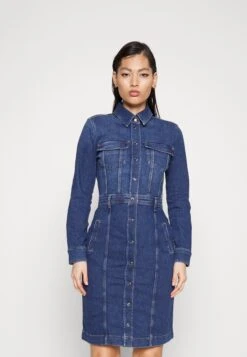 7 For All Mankind Luxe Dress Solution - Vestito Di Jeans - Dark Blue