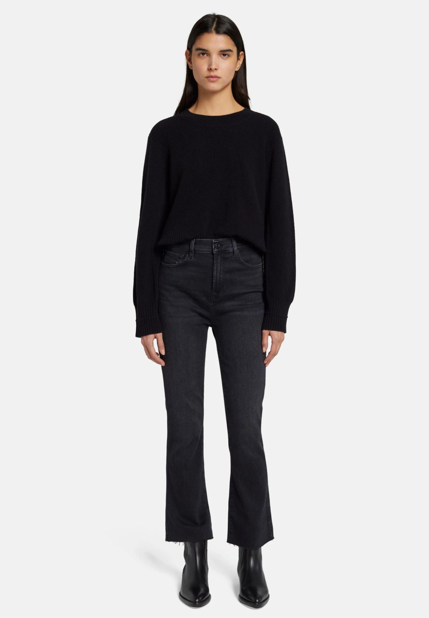 7 For All Mankind Kick SliillborJeans A ZampaBlack Donna Jeans 7F121N0YV-Q11 4 7 For All Mankind Kick SliillborJeans A ZampaBlack Donna Jeans 7F121N0YV-Q11 - immagine 2
