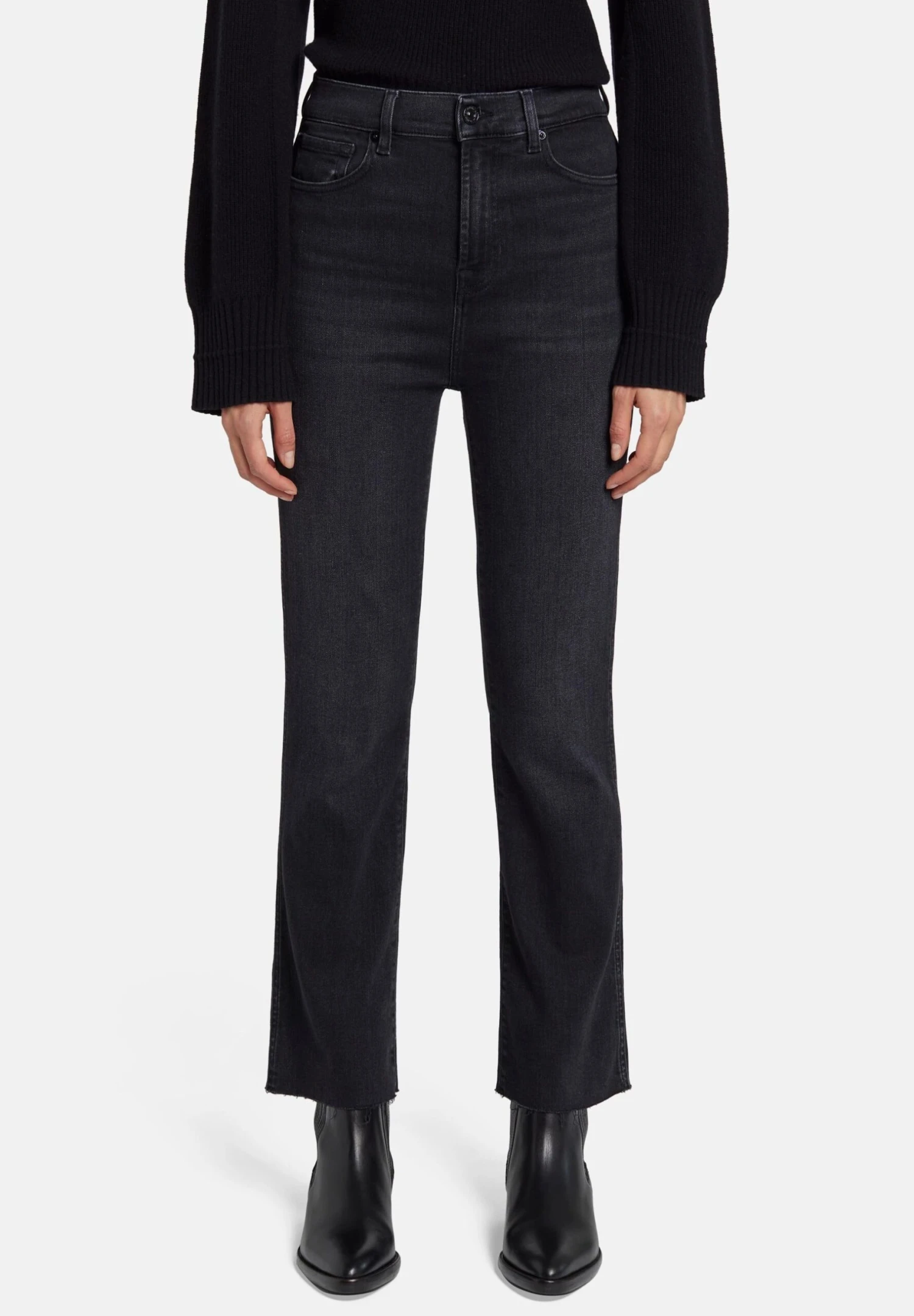 7 For All Mankind Kick SliillborJeans A ZampaBlack Donna Jeans 7F121N0YV-Q11 3 7 For All Mankind Kick SliillborJeans A ZampaBlack Donna Jeans 7F121N0YV-Q11