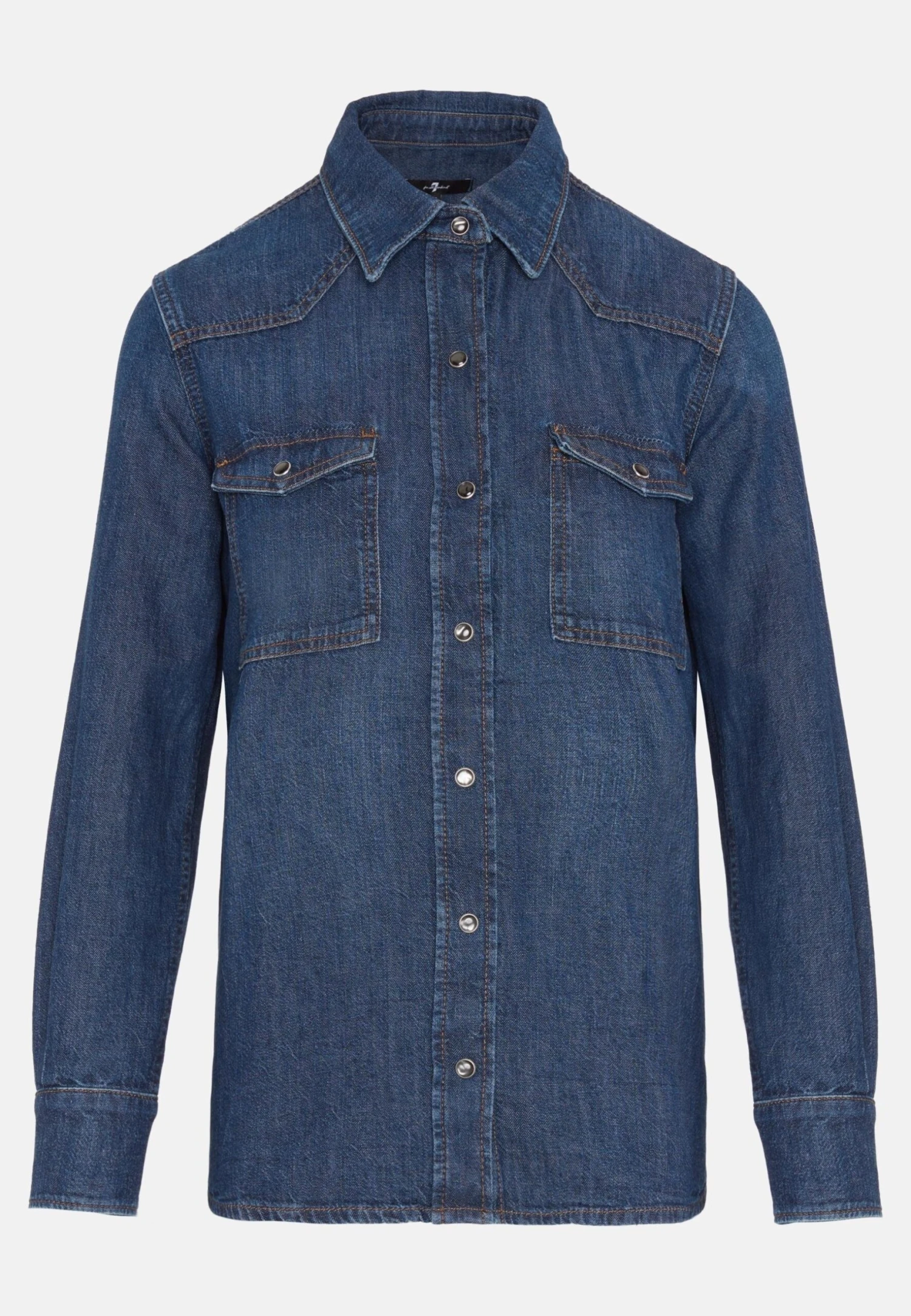 7 For All Mankind Emilia CamiciaMid Blue Donna Camicie E Bluse 7F121E01M-K11 8 7 For All Mankind Emilia CamiciaMid Blue Donna Camicie E Bluse 7F121E01M-K11 - immagine 6