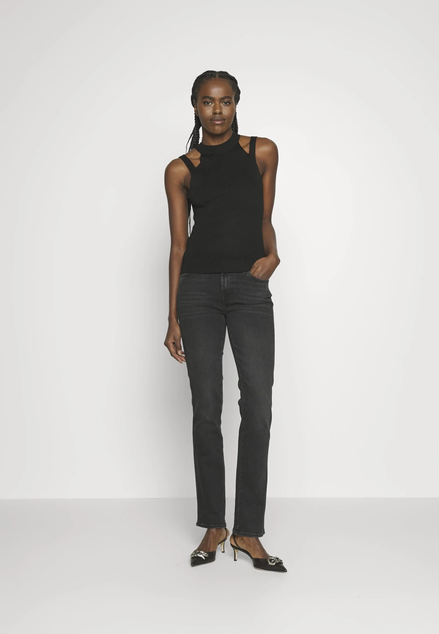 7 For All Mankind Kimmie Jeans A SigarettaBlack Donna Jeans 7F121N10B-Q11 4 7 For All Mankind Kimmie Jeans A SigarettaBlack Donna Jeans 7F121N10B-Q11 - immagine 2