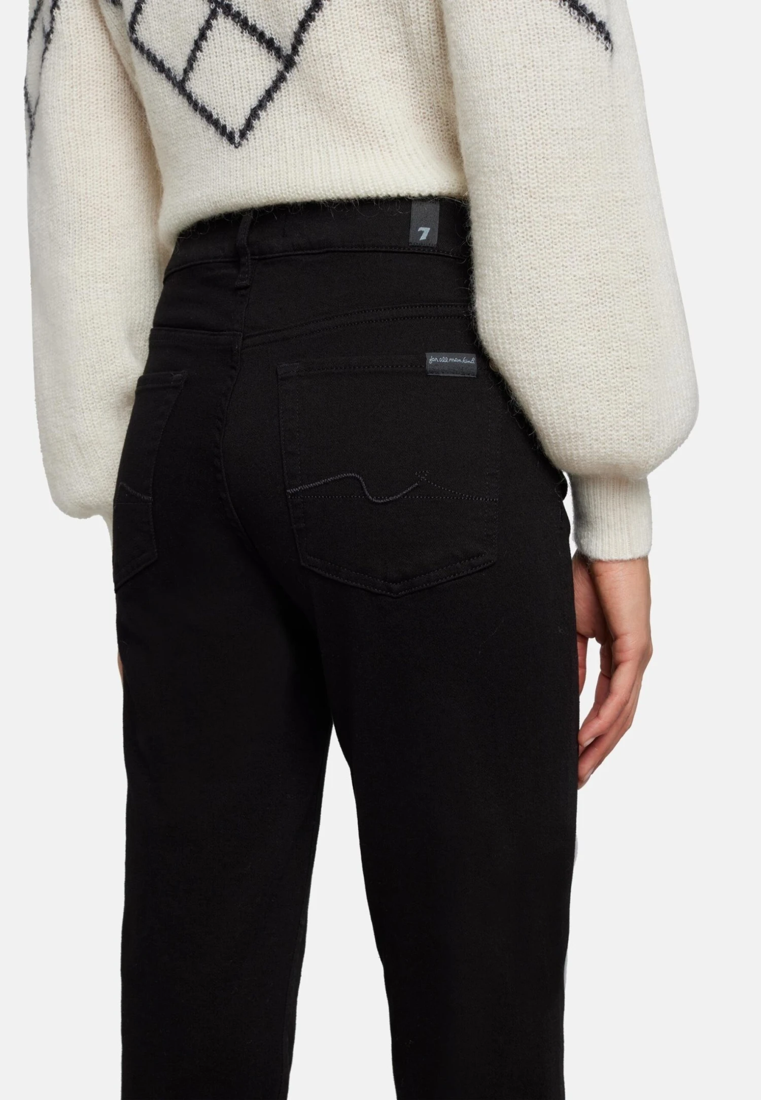 7 For All Mankind CropJeans A SigarettaBlack Donna Jeans 7F121N11Q-Q11 7 7 For All Mankind CropJeans A SigarettaBlack Donna Jeans 7F121N11Q-Q11 - immagine 5