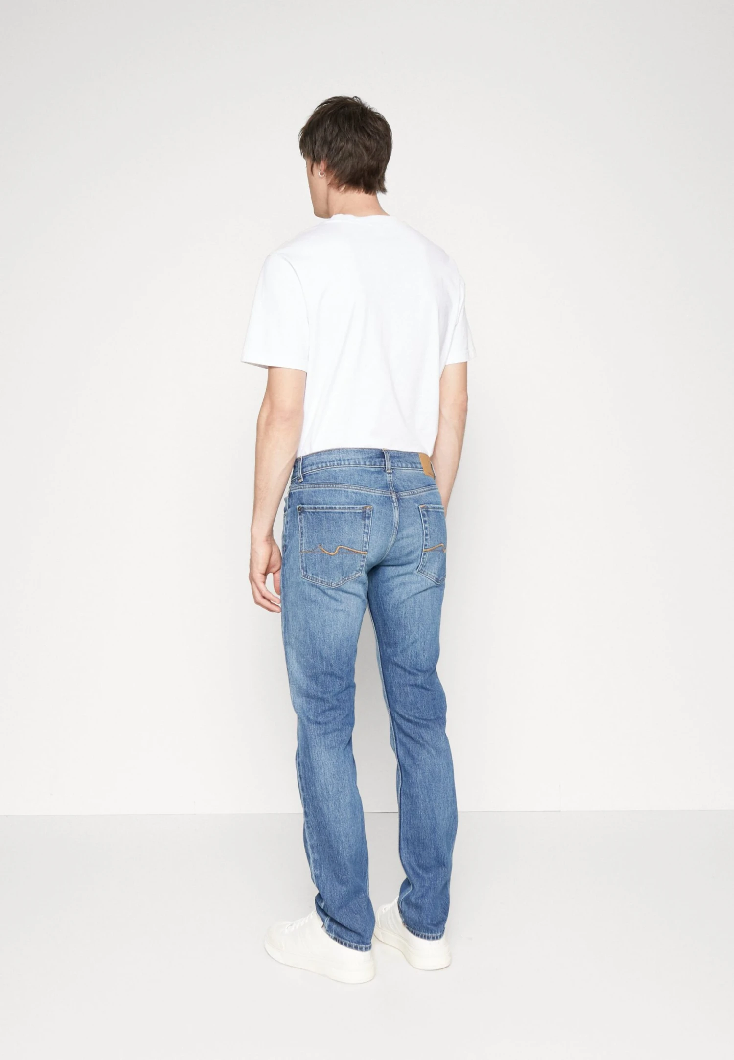 7 For All Mankind The RambleJeans A SigarettaMid Blue Uomo Jeans 7F122G0FV-K11 4 7 For All Mankind The RambleJeans A SigarettaMid Blue Uomo Jeans 7F122G0FV-K11 - immagine 3