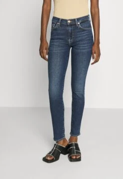 7 For All Mankind Roxanne Luxe Vintage Deep SoulJeans Slim FitDark Blue Donna Jeans 7F121N104-K11