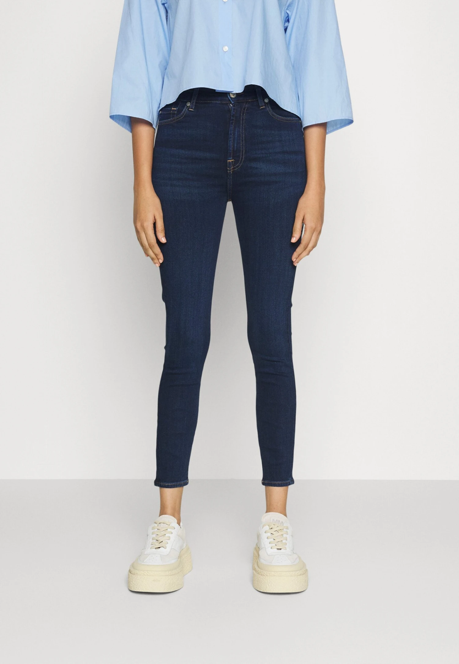 7 For All Mankind Aubrey SliillluxcosJeans Skinny FitDark Blue Donna Jeans 7F121N103-K11 3 7 For All Mankind Aubrey SliillluxcosJeans Skinny FitDark Blue Donna Jeans 7F121N103-K11