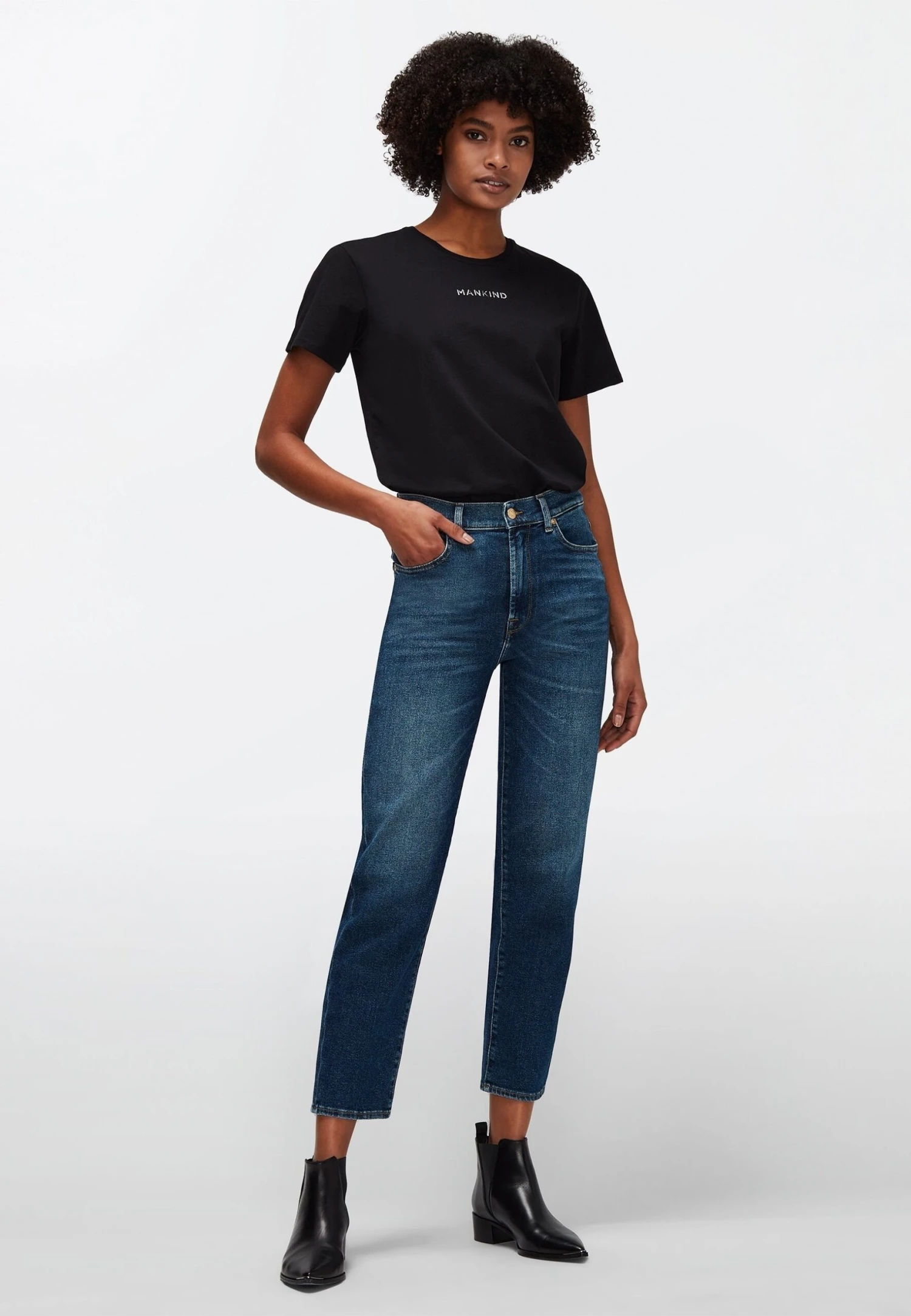 7 For All Mankind Jeans Slim FitMid Blue Donna Jeans 7F121N0SS-K11 4 7 For All Mankind Jeans Slim FitMid Blue Donna Jeans 7F121N0SS-K11 - immagine 2