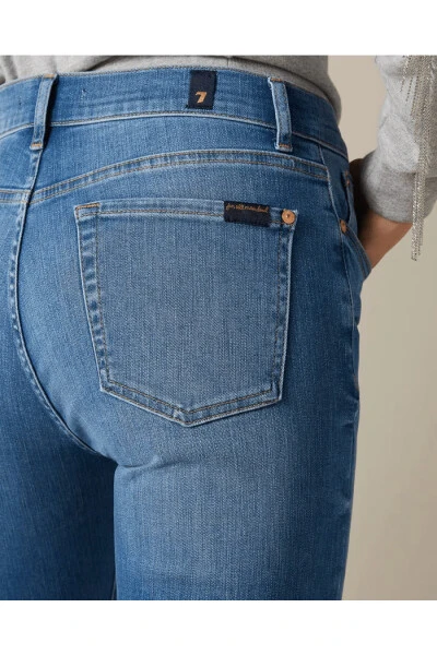 7 For All Mankind Skinny Jeans Entspannte Röhrenjeans Schlanke Illusion Posiert Blue 5 7 For All Mankind Skinny Jeans Entspannte Röhrenjeans Schlanke Illusion Posiert Blue - immagine 3