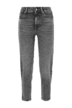 7 For All Mankind Baggy Jeans Malia In Denim Tratto Nero Black