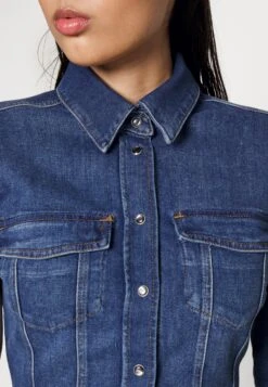 7 For All Mankind Luxe Dress Solution - Vestito Di Jeans - Dark Blue -Vendite 7 For All Mankind a4fb25185b7a4314895fc33cade938fd