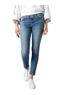 7 For All Mankind Jeans Di Lavaggio Del Pacifico Vintage Lussuoso Pyper Blue