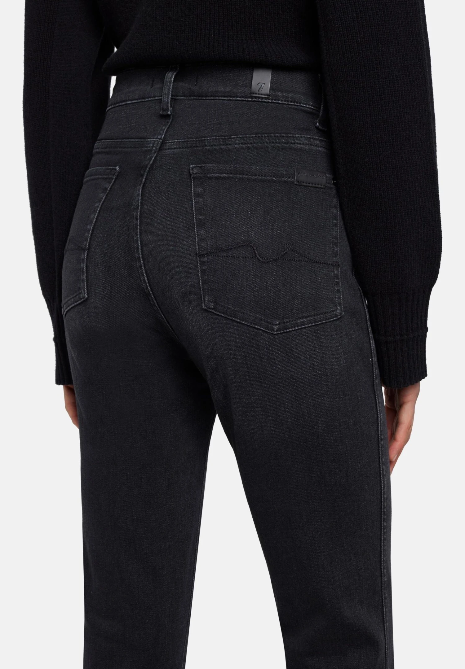 7 For All Mankind Kick SliillborJeans A ZampaBlack Donna Jeans 7F121N0YV-Q11 7 7 For All Mankind Kick SliillborJeans A ZampaBlack Donna Jeans 7F121N0YV-Q11 - immagine 5