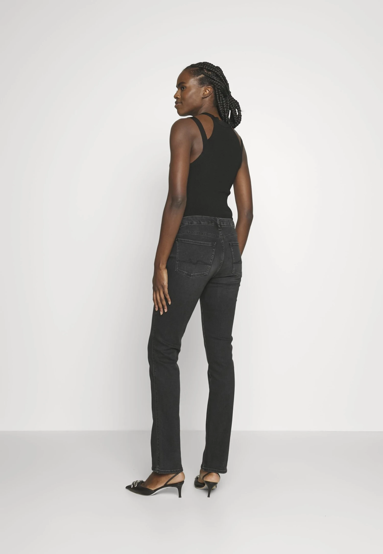7 For All Mankind Kimmie Jeans A SigarettaBlack Donna Jeans 7F121N10B-Q11 5 7 For All Mankind Kimmie Jeans A SigarettaBlack Donna Jeans 7F121N10B-Q11 - immagine 3