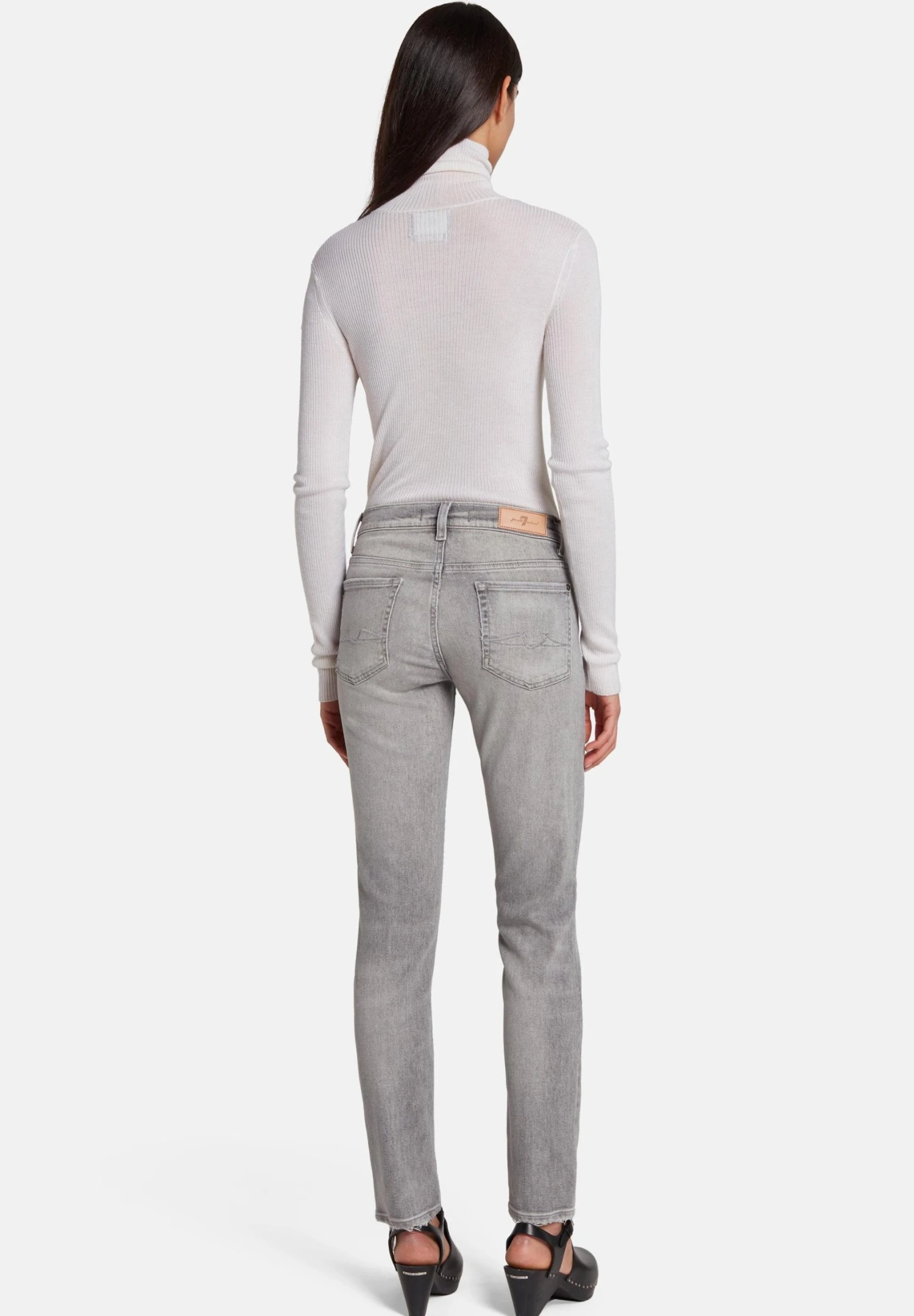 7 For All Mankind Roxanne Luxe Vintage ImprintJeans Skinny FitGrey Donna Jeans 7F121N0YU-C11 5 7 For All Mankind Roxanne Luxe Vintage ImprintJeans Skinny FitGrey Donna Jeans 7F121N0YU-C11 - immagine 3