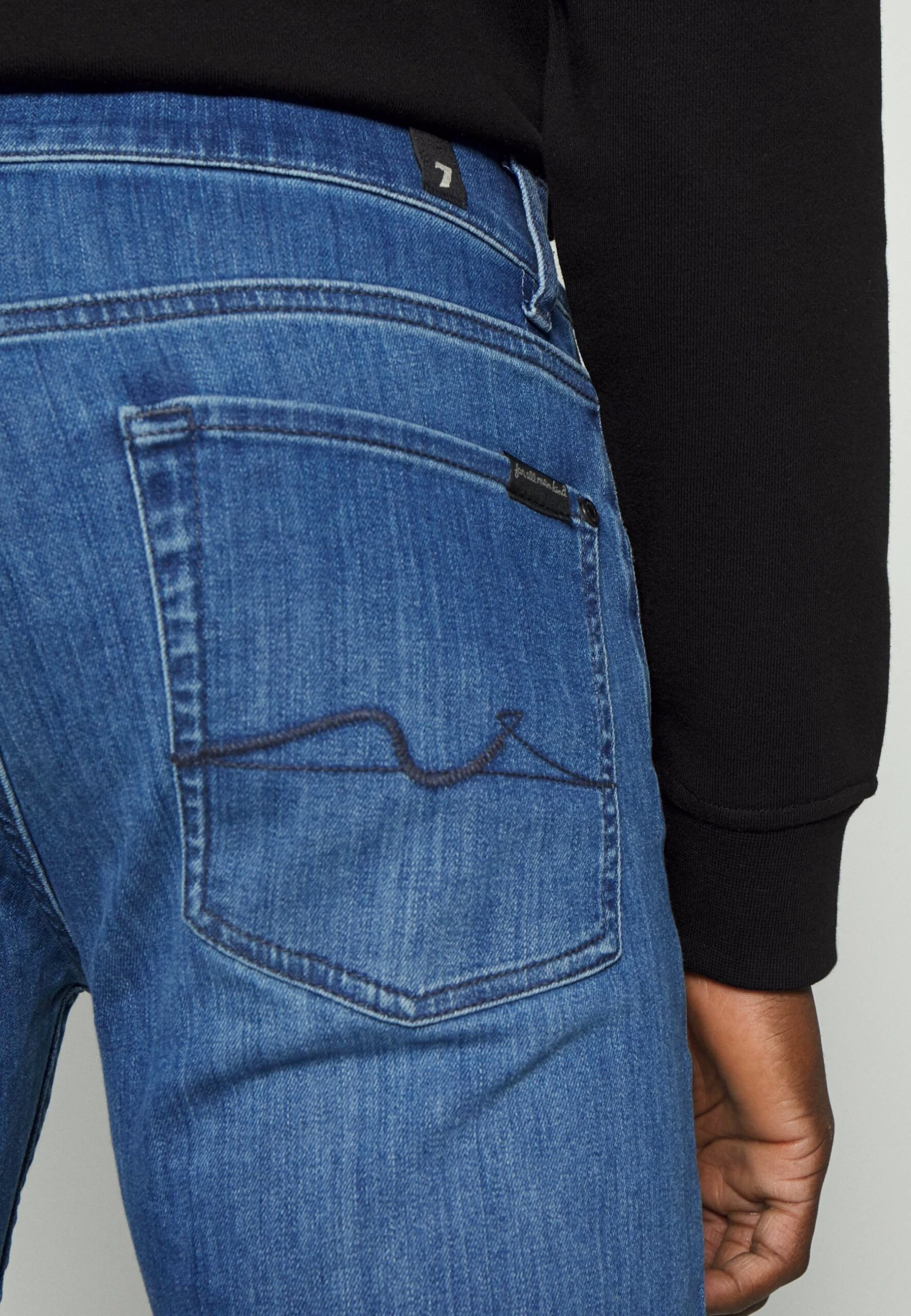 7 For All Mankind Slimmyluxe PerformanceJeans Slim FitMid Blue Uomo Jeans 7F122G091-K11 7 7 For All Mankind Slimmyluxe PerformanceJeans Slim FitMid Blue Uomo Jeans 7F122G091-K11 - immagine 5