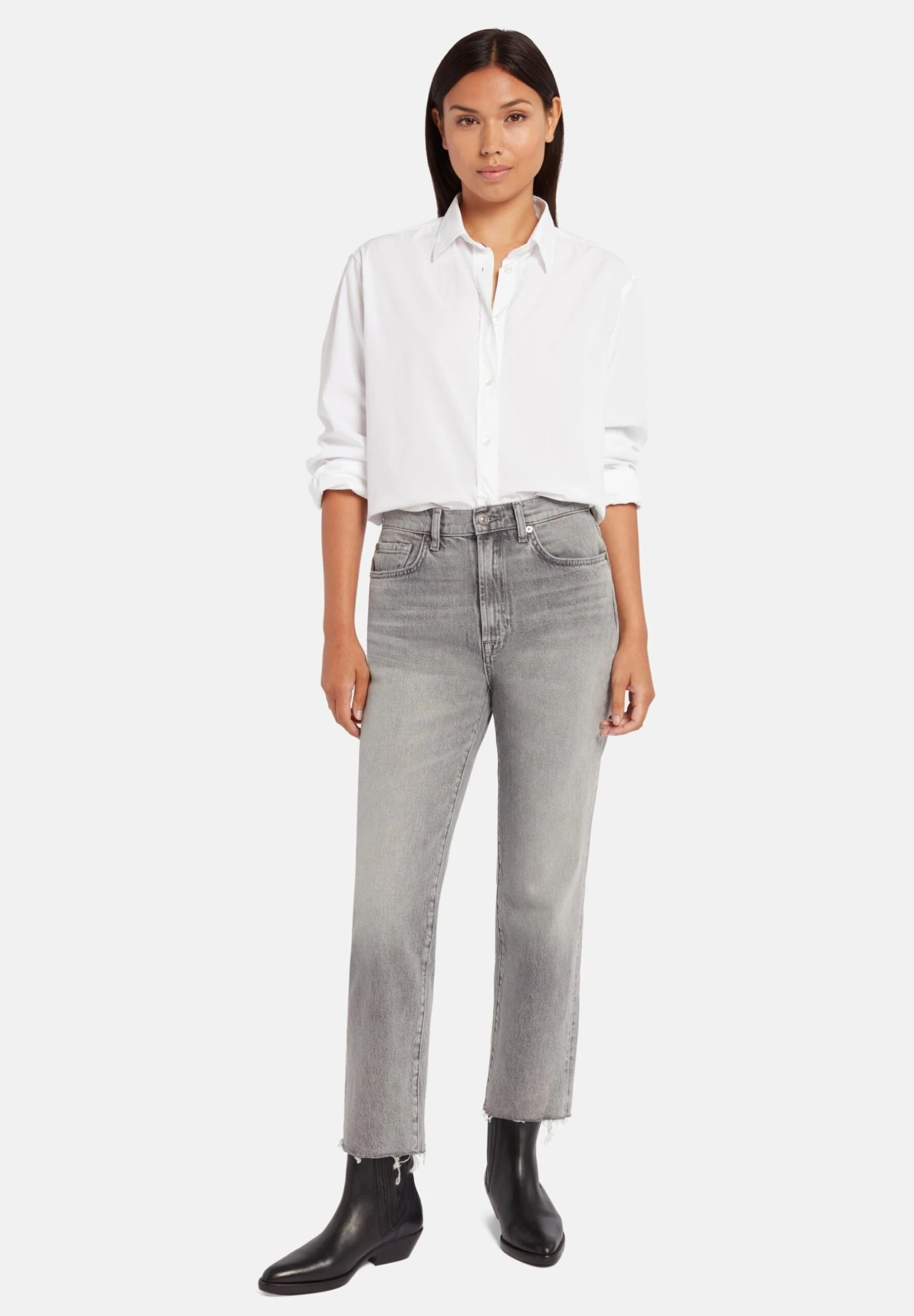 7 For All Mankind Logan Stovepipe MistJeans A SigarettaGrey Donna Jeans 7F121N0YM-C11 4 7 For All Mankind Logan Stovepipe MistJeans A SigarettaGrey Donna Jeans 7F121N0YM-C11 - immagine 2