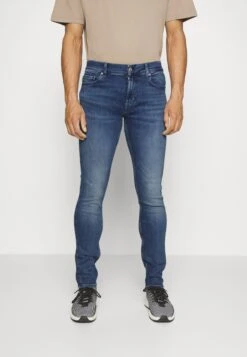 7 For All Mankind Paxtyn Stretch Tek MazeJeans Skinny FitMid Blue Uomo Jeans 7F122G0FE-K11