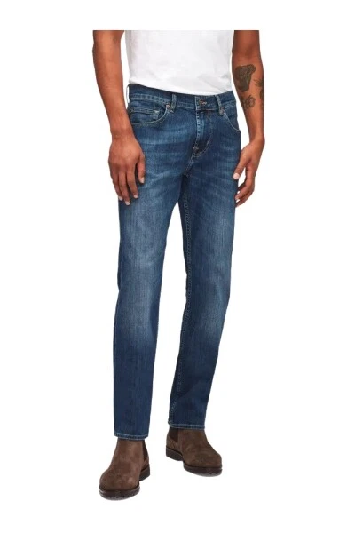 7 For All Mankind Straight Jeans Di Denim Lavati Usati A Metà Snimyy Blue 3 7 For All Mankind Straight Jeans Di Denim Lavati Usati A Metà Snimyy Blue